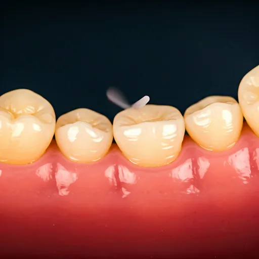 Extreme close-up of intricate dental work performed with advanced micro-tools