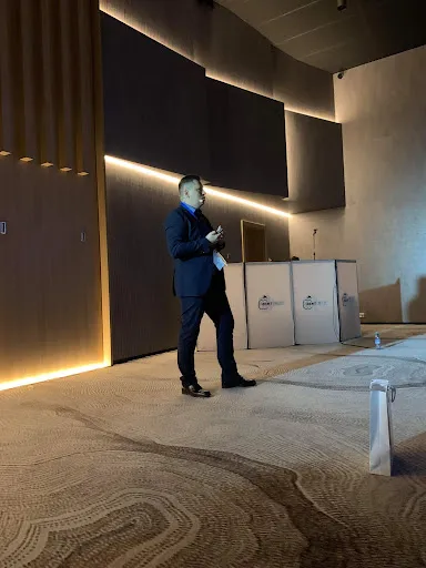 Dr. Tim during a presentation